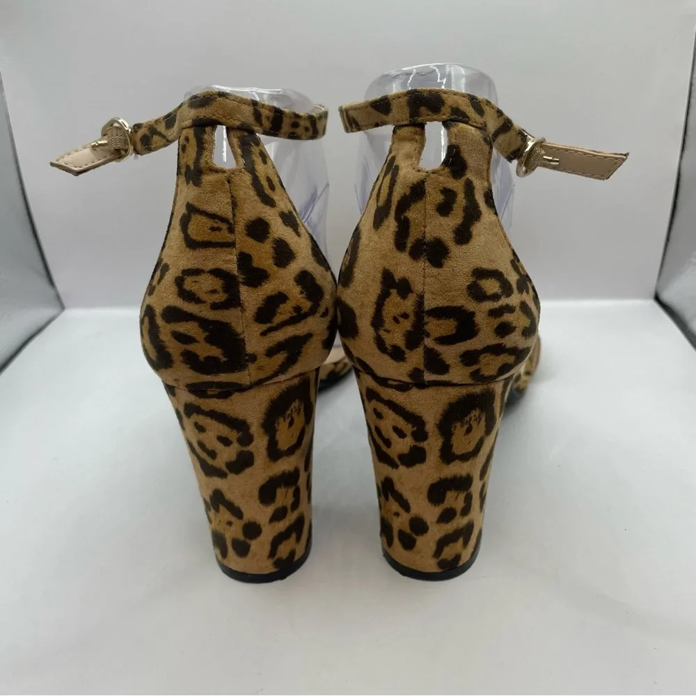 Kelly & Katie Women's Open Toe Leopard Stiletto Heels Patent size 10m - Picture 5 of 7